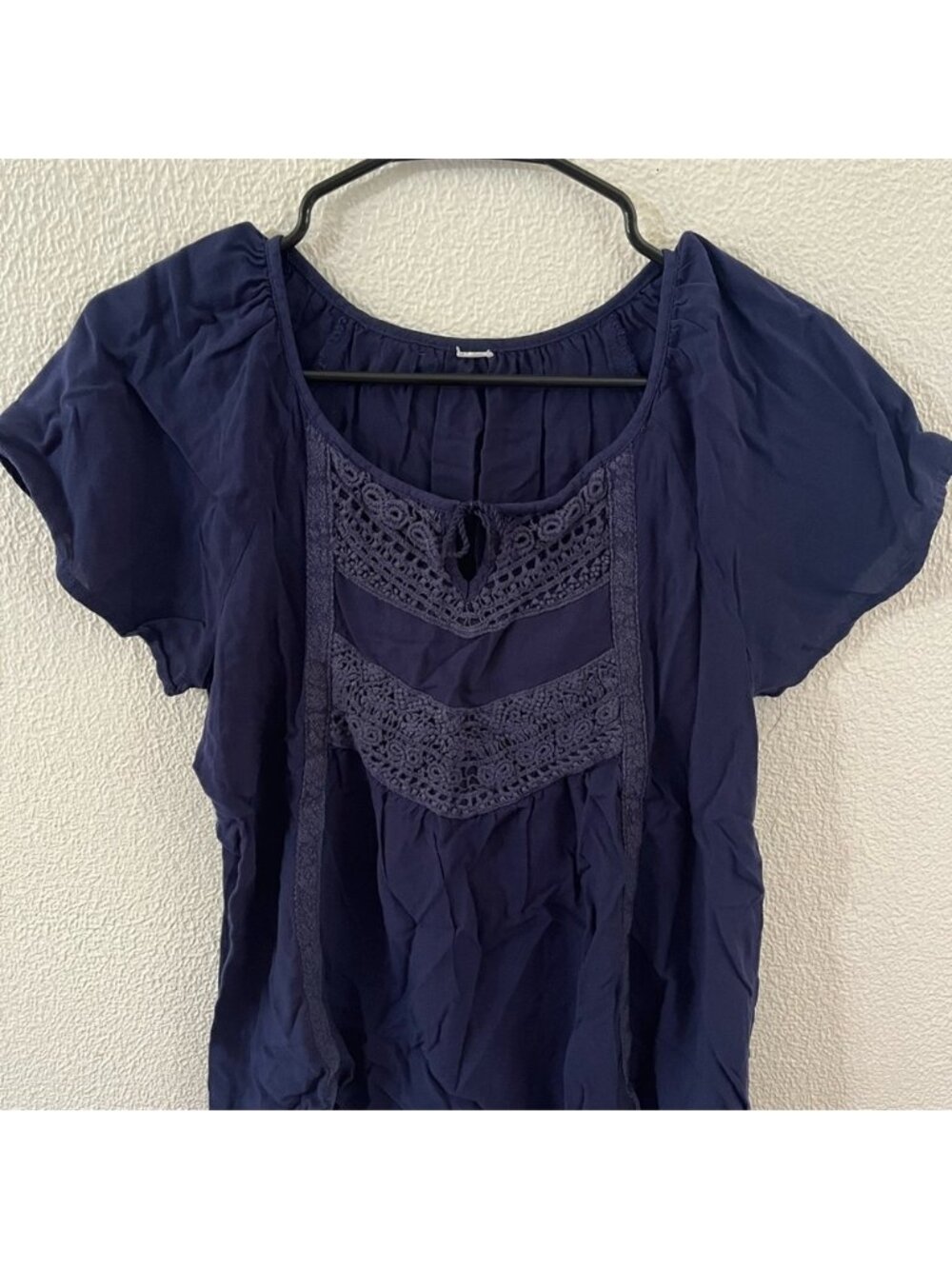 Elegant Navy Blue Women's Top
